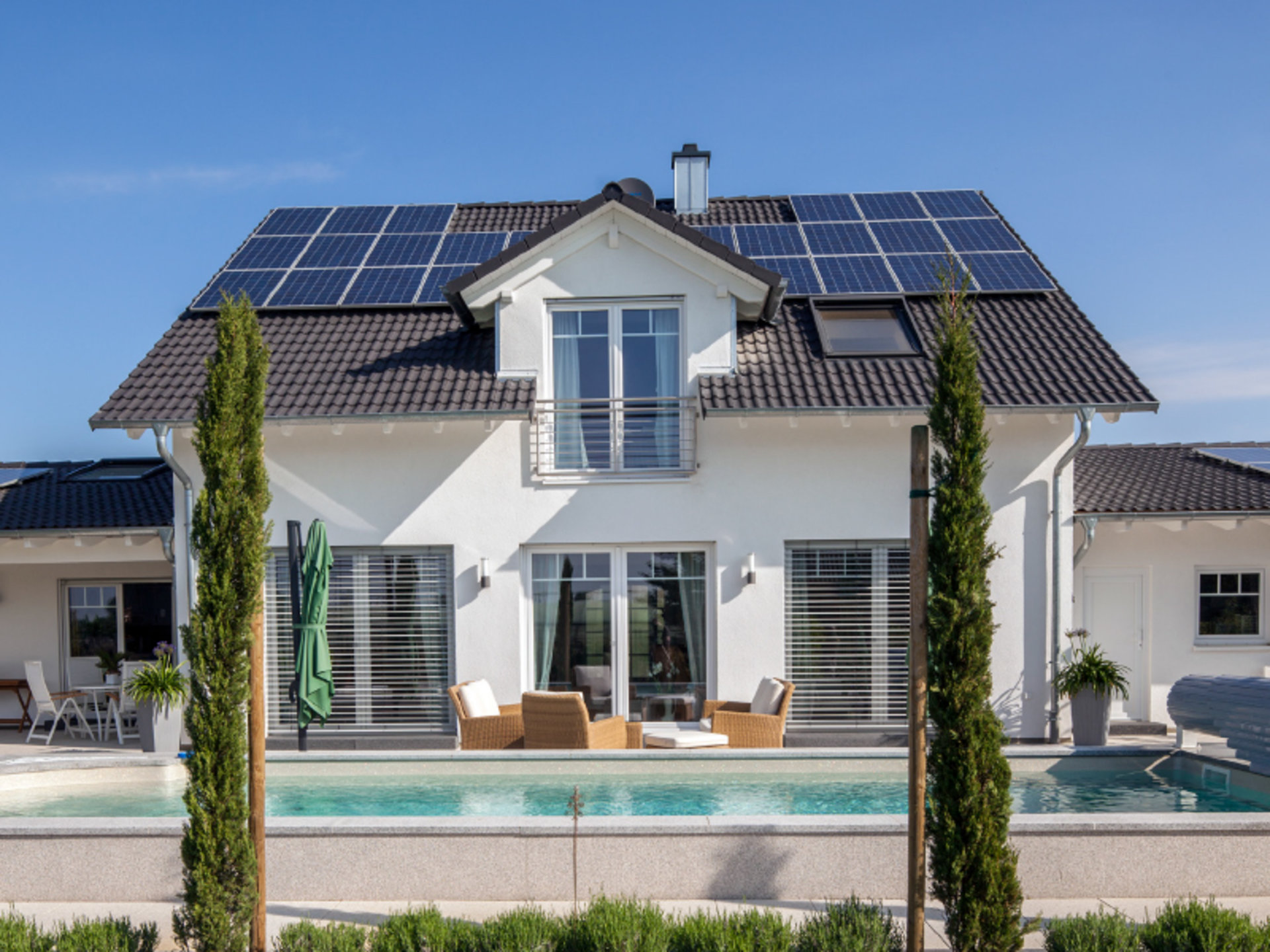 Haus Ungermann schont mit Solarstrom die Umwelt. (Foto: BAUMEISTER-HAUS)